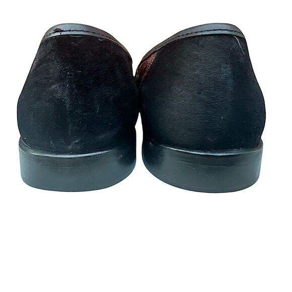 Men's Zelli Italia Brown Ostrich Leather and Black Artisan Suede loafers Size 10 - Picture 13 of 15